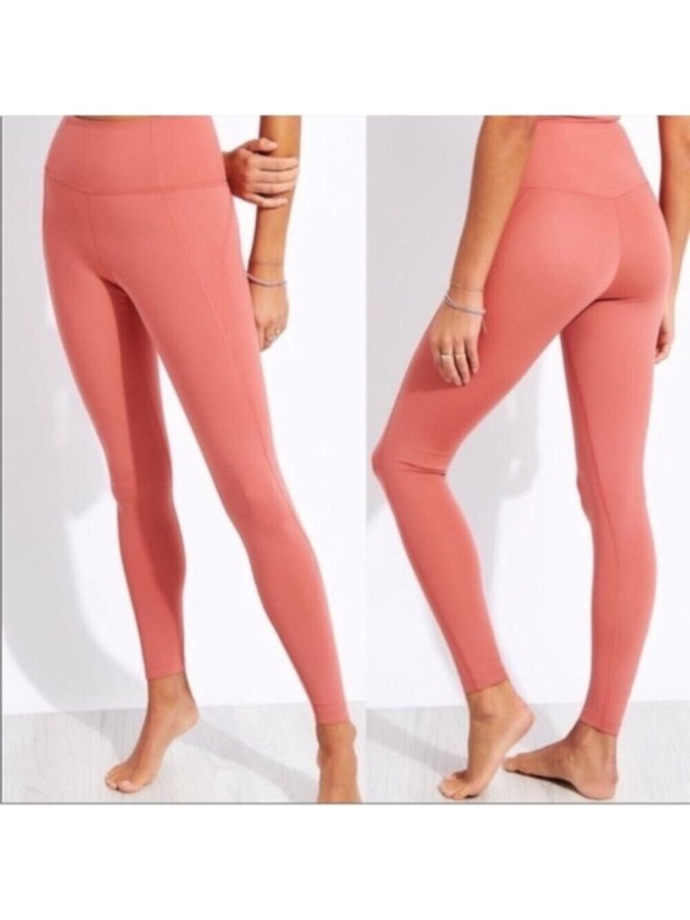 Girlfriend Collective Women's Pink & Orange Clay Athletic Leggings Size 5X